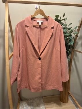 Addition Elle Rose Pink Single-Button Blazer